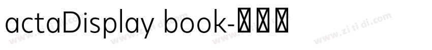 actaDisplay book字体转换